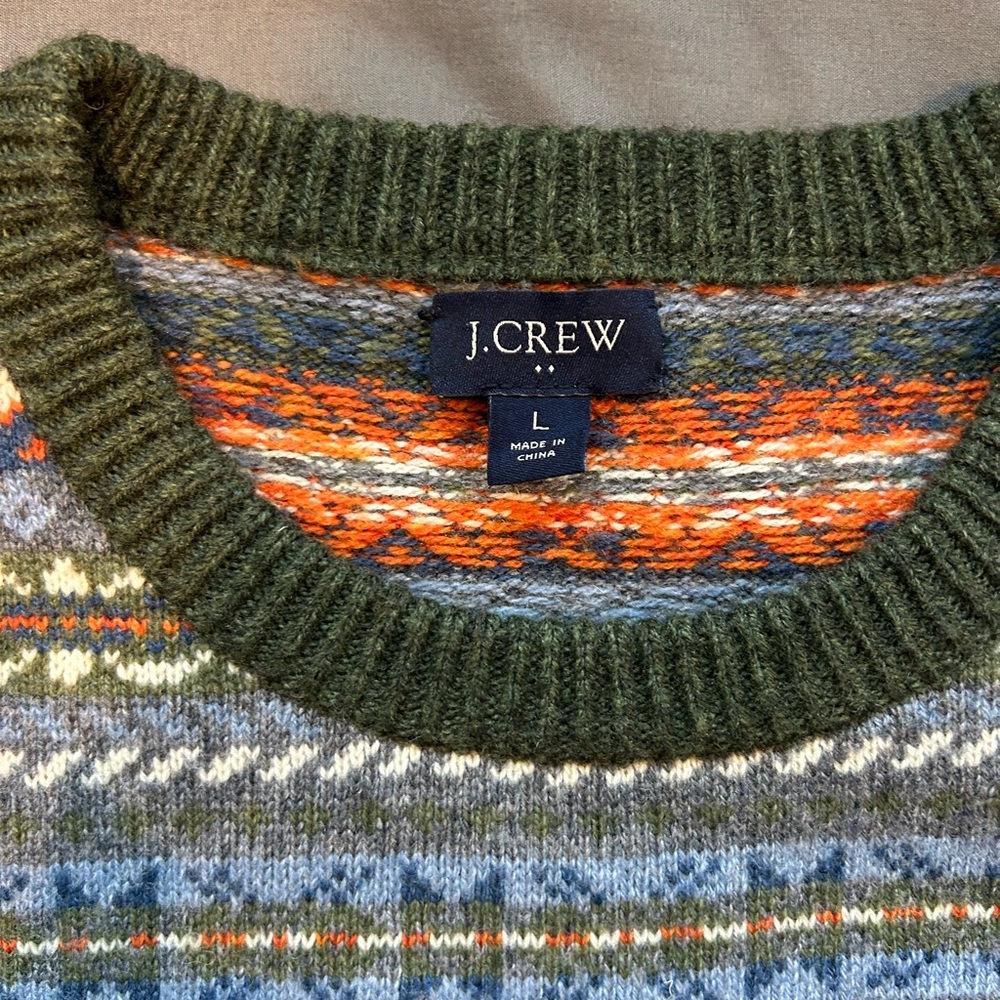 J. Crew Wool Striped Crewneck Sweater - Picture 6 of 9